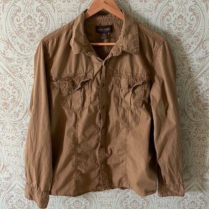 No Boundaries Tan Button Down Shirt Size 42-44